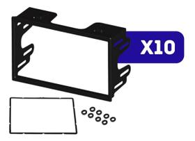 Kit 10 Molduras 2 DIN Vw Polo/Golf/Fox/Fiesta/Ecosport/Bora Preta - Padrão Japonês/Chinês Kit 10 Molduras 2 DIN Vw Polo/Golf/Fox/Fiesta/Ecosport/Bora Preta - Padrão Japonês/Chinês