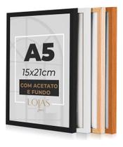 Kit 10 Molduras Certificado A5 15x21 Cm Com Acetato Premium