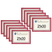 Kit 10 Molduras Porta Diploma Certificado A4 21x30 Rosa