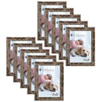 Kit 10 Molduras Porta Retrato 15X21 Marrom