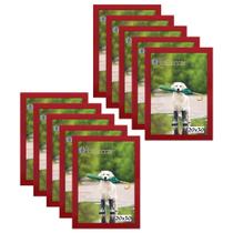 Kit 10 Molduras Porta Retrato 20X30 Vermelho Kit 10 Molduras Porta Retrato 20X30 Vermelho