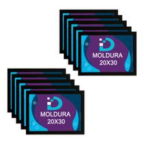 Kit 10 Molduras Pretas 20x30 Com Fundo Em Eucatex Para Decoração e Arte Artesanal Kit 10 Molduras Pretas 20x30 Com Fundo Em Eucatex Para Decoração e Arte Artesanal