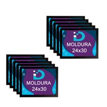 Kit 10 Molduras Pretas 24x30 Com Fundo Em Eucatex Para Decoração e Arte Artesanal Kit 10 Molduras Pretas 24x30 Com Fundo Em Eucatex Para Decoração e Arte Artesanal