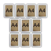 Kit 10 Molduras Quadro Certificado Diploma A4 Com Fundo MDF Kit 10 Molduras Quadro Certificado Diploma A4 Com Fundo MDF