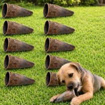 Kit 10 Mordedor Chifre Copinho Natural 100% Bovino Caes Pet