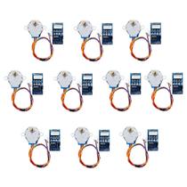 Kit 10 Motor De Passo 28BYJ48 com Driver ULN2003