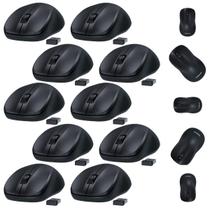 Kit 10 Mouse Sem Fio MSI 55 Intelbras Design Anatômico Ambidestro Clique Silencioso NF Para Empresa