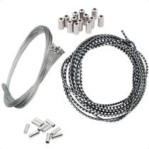 Kit 10 Mts Conduite Xadrez Teflon C/ Cabo Freio Terminais