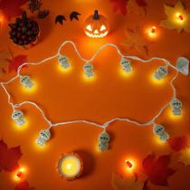 Kit 10 Mumia C75099 String Luz Led Amarelo Decoração Dia dos Mortos Festa Enfeite Halloween 2 Metros