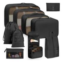 Kit 10 Necessaire Feminina Organizador De Malas Para Viagem