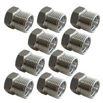 Kit 10 Niples De Alumínio Para Conexão 10mm O'ring Rosca 7/8