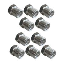Kit 10 Niples De Alumínio Para Conexão 6mm O'ring Rosca 5/8