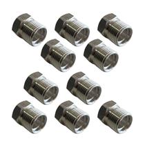 Kit 10 Niples De Alumínio Para Conexão 8mm O'ring Rosca 3/4