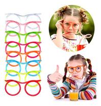 Kit 10 Óculos Canudo Divertido Festa Chaves Cores Diversas