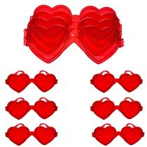 Kit 10 Óculos Coração Vermelho De Festa Casamento Balada Top