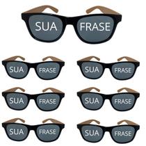 Kit 10 Óculos De Festa Preto Lente Personalisada Bambu Kit 10 Óculos De Festa Preto Lente Personalisada Bambu