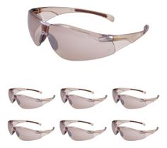 Kit 10 Óculos De Proteção Allprot Ares Marrom Espelhado Kit 10 Óculos De Proteção Allprot Ares Marrom Espelhado