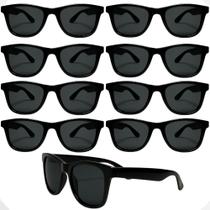 Kit 10 Óculos de Sol Lente Escuro Preto Para Evento Festa Baladas Casamento Formatura Raves Kit 10 Óculos de Sol Lente Escuro Preto Para Evento Festa Baladas Casamento Formatura Raves