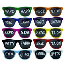 Kit 10 Óculos Escuro Frases Divertida Festa Balada Casamento Kit 10 Óculos Escuro Frases Divertida Festa Balada Casamento