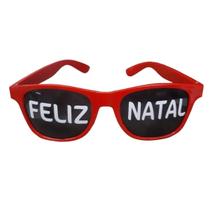 Kit 10 Óculos Personalizados Com Frase Feliz Natal