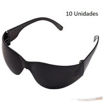 Kit 10 óculos Proteção Segurança Epi Croma Fumê - FMold