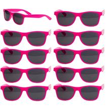 Kit 10 Óculos Rosa Neon Festas Eventos Despedidas Uv 400