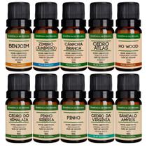 Kit 10 Óleos Essenciais - Amadeirado - Puros e Naturais 10ml