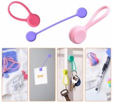 Kit 10 Organizador de Cabo Magnético Silicone Multiuso Fios Fone Cabos Kit 10 Organizador de Cabo Magnético Silicone Multiuso Fios Fone Cabos