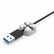 KIT 10 Organizador de Cabos e Fios Com Fita Dupla Face Borracha Cinza Gerenciador Orico CBSX-GY KIT 10 Organizador de Cabos e Fios Com Fita Dupla Face Borracha Cinza Gerenciador Orico CBSX-GY