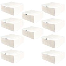 Kit 10 Organizador de Gavetas Guarda Roupa Multiuso Branco