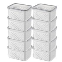 Kit 10 Organizador de Geladeira 1,75 Litros Porta Legumes Frutas Verduras Kit 10 Organizador de Geladeira 1,75 Litros Porta Legumes Frutas Verduras
