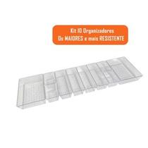 Kit 10 Organizador Multiuso Modular Gavetas Acrilico Cristal Rebirth