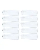 Kit 10 Organizadores Acrílico Cozinha Gaveta Divisória Multiuso Cristal Modular M Kit 10 Organizadores Acrílico Cozinha Gaveta Divisória Multiuso Cristal Modular M