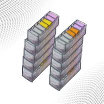 Kit 10 Organizadores Colméia Roupa Armário Gaveta 7 Nichos32