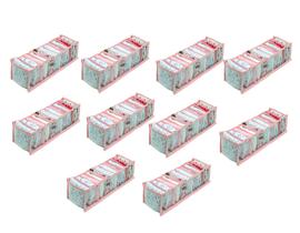 Kit 10 Organizadores de Gavetas Transparente e Rosa 604 VB Home