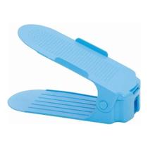 Kit 10 Organizadores de Sapato Azul com Regulagem de Altura