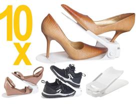 Kit 10 Organizadores de sapato com furo: sapato, saltos e tênis com regulagem de altura - Diversas Cores
