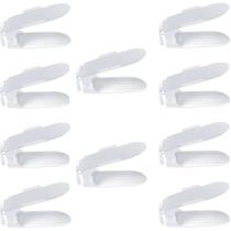 Kit 10 Organizadores de Sapatos Reforçado Com Regulagem Transparente