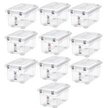 Kit 10 Organizadores Decorativa Multiuso 4,3 L Transparente Kit 10 Organizadores Decorativa Multiuso 4,3 L Transparente