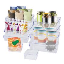 Kit 10 Organizadores Geladeira Acrílico Alimentos Vegetais