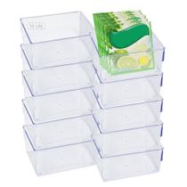 Kit 10 Organizadores Geladeira Mesa Gavetas Alimentos Suco