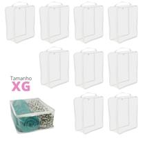 Kit 10 Organizadores Multiuso Mala Bagagem Transparente Reutilizável TAM XG - Bubag!