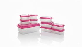Kit 10 Organizadores Plásticos Rosa Premium Multiuso Reforçado Design Moderno Kit 10 Organizadores Plásticos Rosa Premium Multiuso Reforçado Design Moderno