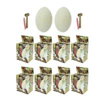 Kit 10 Ovos Escavação Dinossauro Rex Fossil