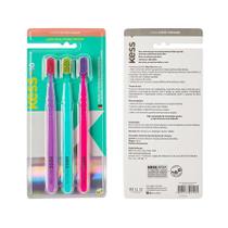 Kit 10 Pack com 3 Escovas Dentais Kess Pro 6580 Extras Macias