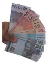 Kit 10 Pacote Com 35 Cada Dinheiro Falso De Brinquedo 350