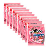 Kit 10 Pacotes Bala Mastigável Azedinha Iogurte 600Gr Cada