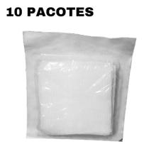 Kit 10 Pacotes Compressa De Gaze Para Machucado Sangramento C/10 unidades Cada Pacote
