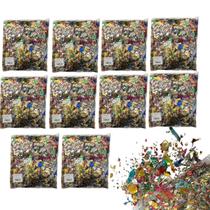 Kit 10 Pacotes Confete Metalizado Colorido Carnaval