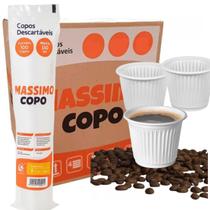 Kit 10 Pacotes Copo Para Café 50Ml Branco 1.000 Un. Massimo